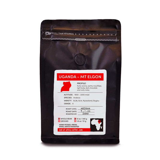 Uganda Mt Elgon - 12 ounce premium bag black