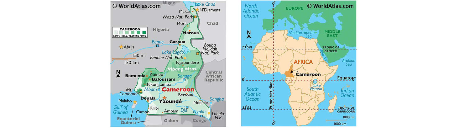 Maps of Cameroon in Africa