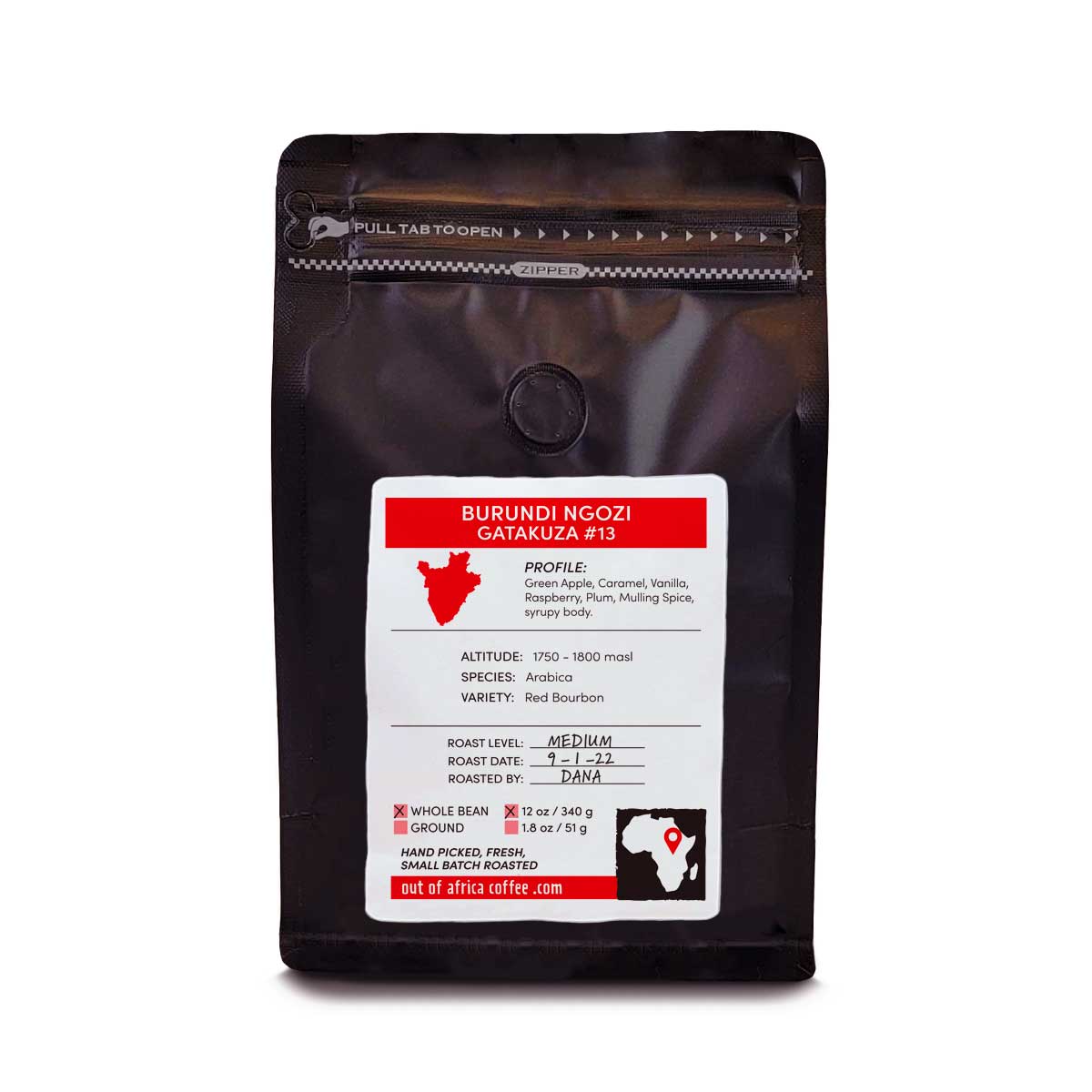 Burundi Ngozi Gatakuza #13 - Black Premium 12 ounce Bag