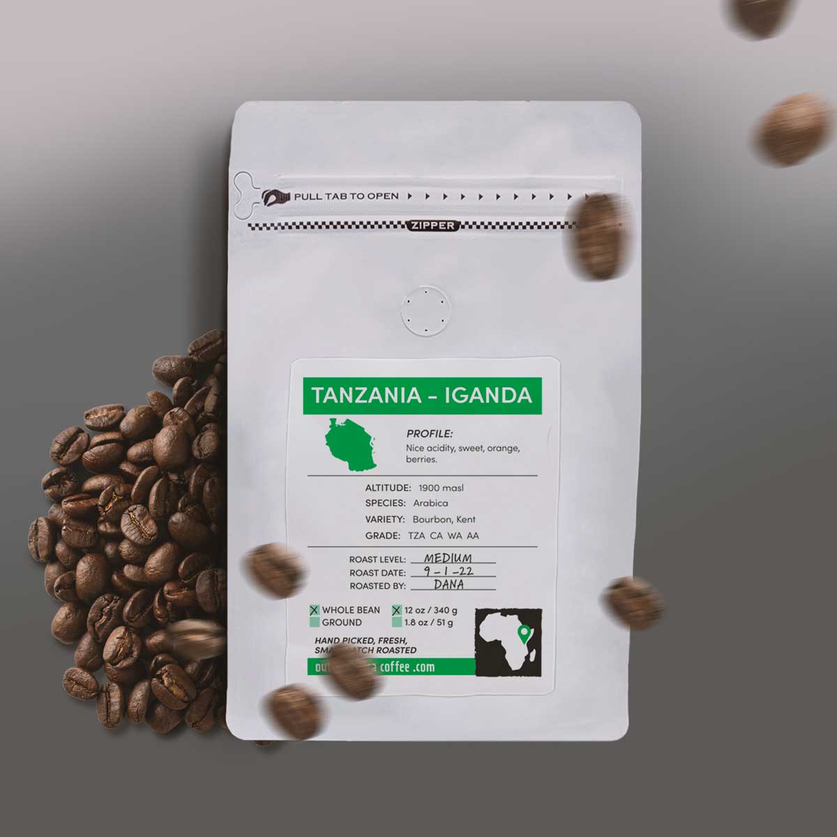 Tanzania Iganda - White quality 12 ounce bag 