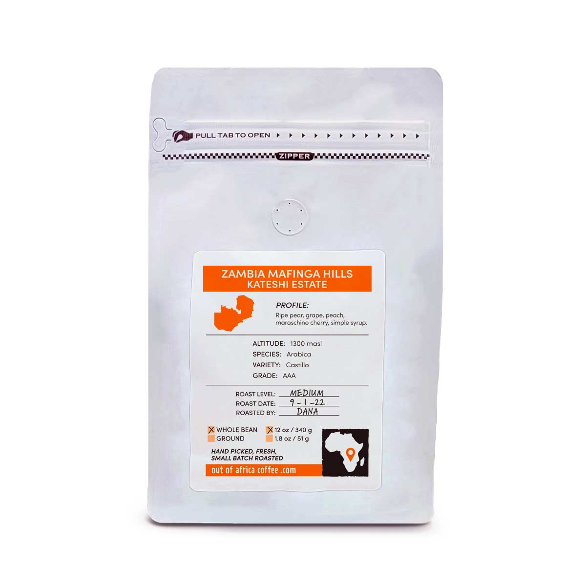 Zambia Mafinga Hills - Kateshi Estate - 12 ounce bag white quality